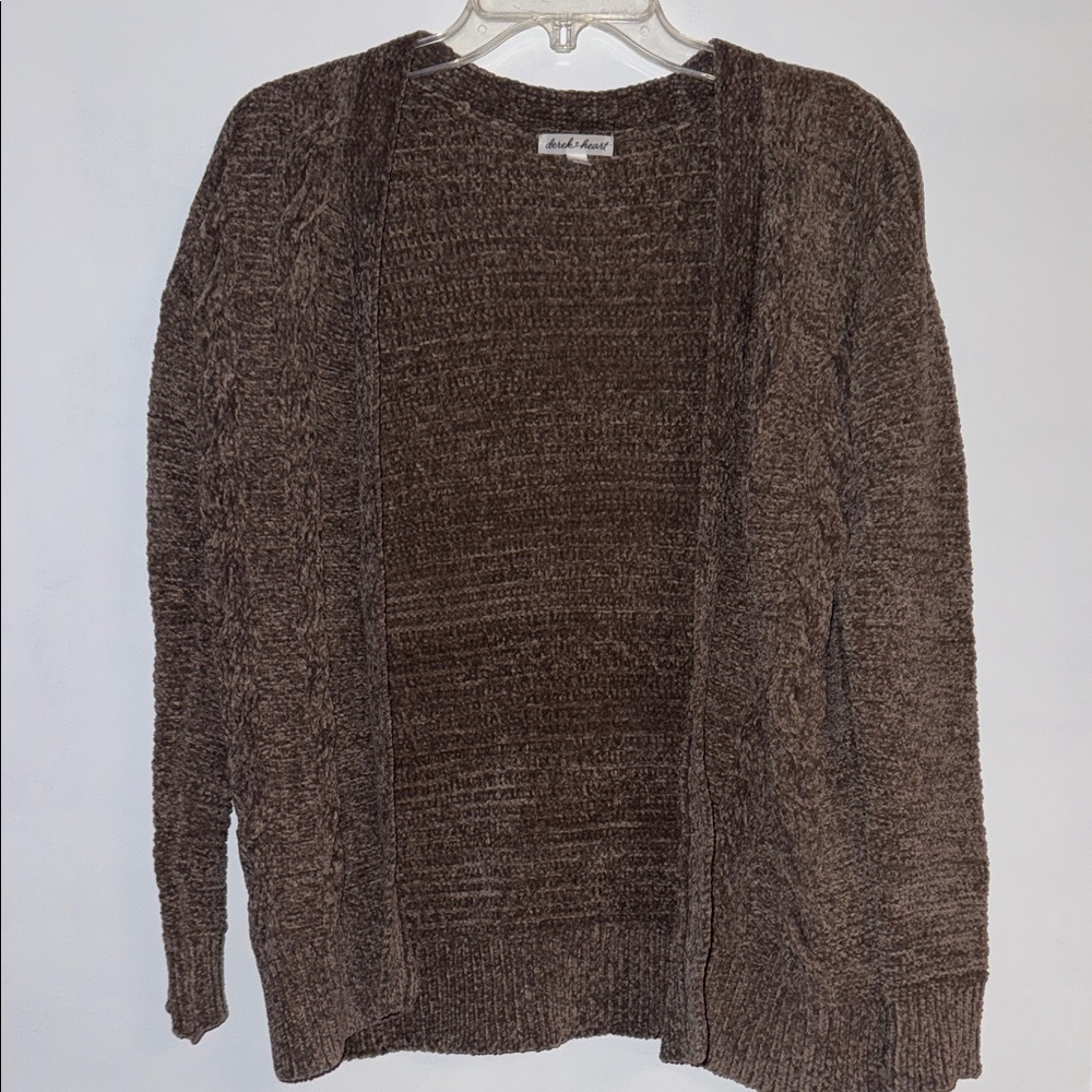 Derek Heart Chocolate Brown Cardigan